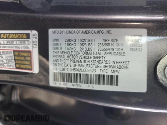 2021 Acura RDX w/Technology Package with VIN 5J8TC2H5XML002523, listed as a Copart auction lot 38332294 with 9,248 mi miles. Bid and sale history available at carsss.com. Image 13.