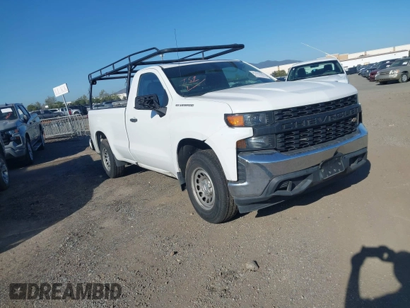 2021 Chevrolet Silverado 1500 Work Truck with VIN 3GCNWAEH5MG239795, listed as a IAAI auction lot 41932783 with 157,700 mi miles. Bid and sale history available at carsss.com. Image 1.