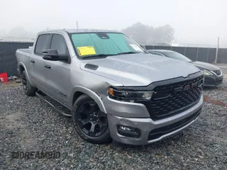 2025 Ram 1500 Big Horn with VIN 1C6SRFFP5SN502795, listed as a IAAI auction lot 41498981 with 6,565 mi miles. Bid and sale history available at carsss.com. Image 1.