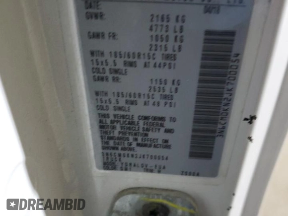 2018 Nissan NV200 S z VIN 3N6CM0KN2JK700054, wystawiony jako Copart lot #48721515 z przebiegiem 119 848 mil mil oraz Szkoda całkowita • Salvage title. Historia ofert i sprzedaży dostępna na DreamBid. Obrazek 12.