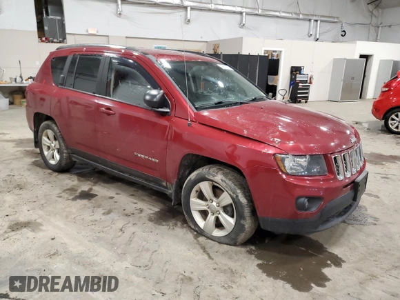 2014 Jeep Compass Sport with VIN 1C4NJDBB3ED728131, listed as a Copart auction lot 49822685 with 121,586 mi miles and Clean Title. Bid and sale history available at carsss.com. Image 4.