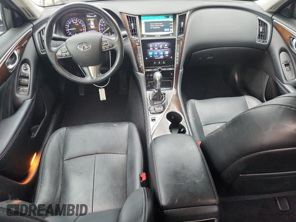 2014 Infiniti Q50 Premium with VIN JN1BV7AP4EM671611, listed as a Copart auction lot 63698505 with 134,904 mi miles and Salvage title. Bid and sale history available at DreamBid. Image 8.