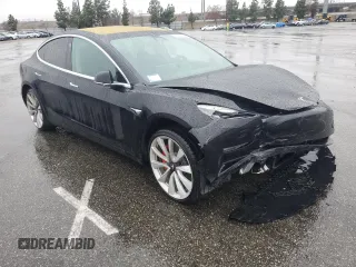 2018 Tesla Model 3 Long Range Battery with VIN 5YJ3E1EB2JF186075, listed as a Copart auction lot 45174215 with Not Provided miles and Salvage Title. Bid and sale history available at DreamBid. Image 4.
