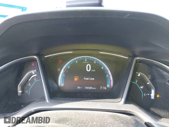 2020 Honda Civic EX-L with VIN 19XFC1F78LE009133, listed as a IAAI auction lot 41157539 with 106,588 mi miles and . Bid and sale history available at DreamBid. Image 7.