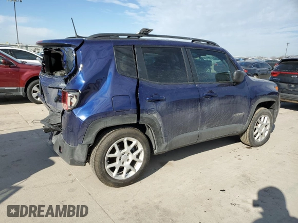 2020 Jeep Renegade Sport with VIN ZACNJBAB5LPL71083, listed as a Copart auction lot 46604655 with 85,765 mi miles and Salvage title. Bid and sale history available at DreamBid. Image 3.
