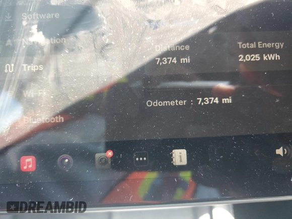 2024 Tesla Model 3 with VIN 5YJ3E1EA8RF755854, listed as a Copart auction lot 45986995 with 7,374 mi miles and Salvage Title. Bid and sale history available at DreamBid. Image 9.