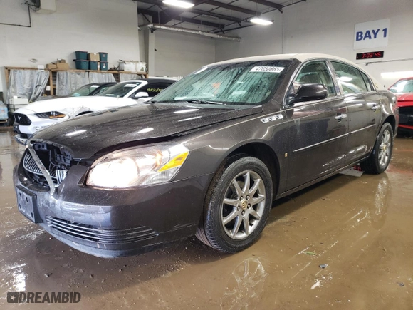 2008 Buick Lucerne CXL with VIN 1G4HD57258U152058, listed as a Copart auction lot 47050865 with 107,789 mi miles and Salvage Title. Bid and sale history available at carsss.com. Image 1.