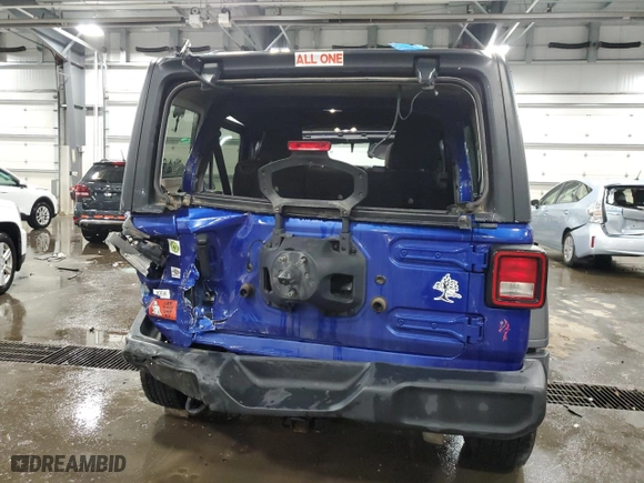 2019 Jeep Wrangler Unlimited Sport S with VIN 1C4HJXDN1KW668517, listed as a Copart auction lot 80363334 with 77,777 mi miles and Salvage Title. Bid and sale history available at carsss.com. Image 6.