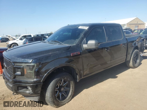 2018 Ford F-150 XL with VIN 1FTEW1EPXJFC53437, listed as a Copart auction lot 59896395 with 65,502 mi miles and Salvage title. Bid and sale history available at DreamBid. Image 1.