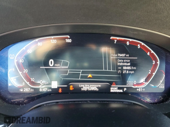 2021 BMW 5 Series 540i with VIN WBA53BJ05MWX16285, listed as a Copart auction lot 52415425 with 79,497 mi miles and Salvage Title. Bid and sale history available at DreamBid. Image 9.