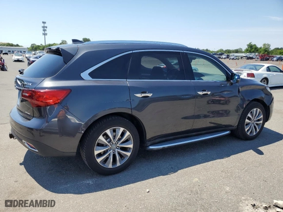 2014 Acura MDX Tech Pkg with VIN 5FRYD4H45EB049949, listed as a Copart auction lot 60289934 with 135,001 mi miles and Salvage Title. Bid and sale history available at carsss.com. Image 3.