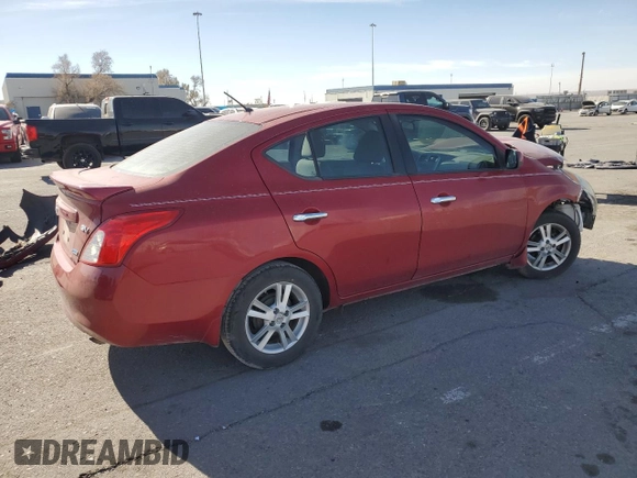 2014 Nissan Versa SV with VIN 3N1CN7AP7EL860106, listed as a Copart auction lot 83854594 with 114,455 mi miles and Salvage Title. Bid and sale history available at carsss.com. Image 3.