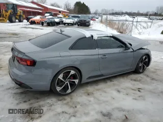 2019 Audi RS 5 z VIN WUAPWAF58KA902370, wystawiony jako Copart lot #46955635 z przebiegiem Nie podano mil oraz Szkoda całkowita • Salvage title. Historia ofert i sprzedaży dostępna na DreamBid. Obrazek 3.