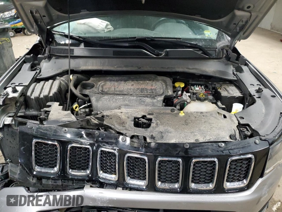 2019 Jeep Compass Latitude with VIN 3C4NJCBBXKT711715, listed as a Copart auction lot 52014415 with 57,527 mi miles and Non Repairable. Bid and sale history available at DreamBid. Image 12.