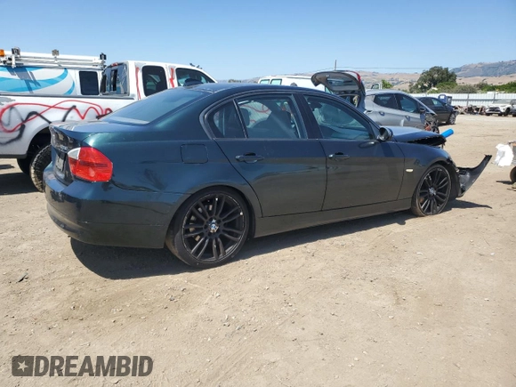 2007 BMW 3 Series 328i with VIN WBAVC53527FZ72348, listed as a Copart auction lot 57903415 with 150,413 mi miles and Salvage title. Bid and sale history available at DreamBid. Image 3.