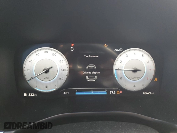 2022 Hyundai Santa Fe Limited with VIN 5NMS44AL5NH449985, listed as a Copart auction lot 88210525 with 40,629 mi miles and Salvage Title. Bid and sale history available at carsss.com. Image 9.