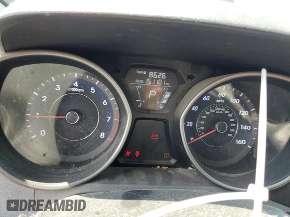 2013 Hyundai Elantra Limited with VIN 5NPDH4AE1DH168041, listed as a Copart auction lot 49709275 with 151,101 mi miles and Salvage Title. Bid and sale history available at DreamBid. Image 9.