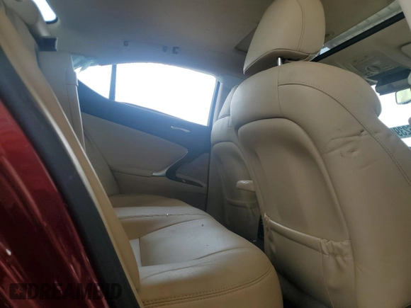 2008 Lexus IS 250 with VIN JTHBK262085078248, listed as a Copart auction lot 62390125 with 132,231 mi miles and Salvage title. Bid and sale history available at DreamBid. Image 10.
