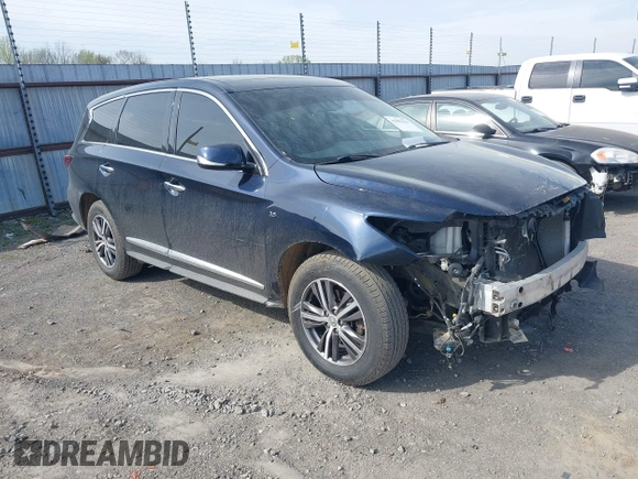 2018 Infiniti QX60 with VIN 5N1DL0MM7JC526658, listed as a IAAI auction lot 41892761 with 145,889 mi miles and . Bid and sale history available at DreamBid. Image 1.