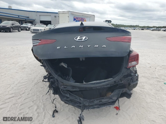 2019 Hyundai Elantra Preferred with VIN KMHD84LF6KU878072, listed as a Copart auction lot 76805244 with 0 mi miles and Non Repairable. Bid and sale history available at carsss.com. Image 6.