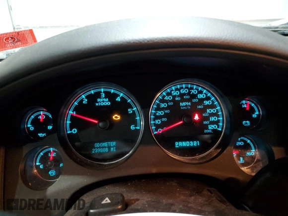 2008 Chevrolet Silverado 1500 LTZ with VIN 1GCEK19J98E195693, listed as a Copart auction lot 46072095 with 239,888 mi miles and Salvage Title. Bid and sale history available at DreamBid. Image 9.