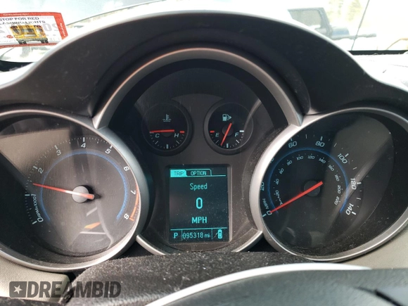 2014 Chevrolet Cruze 1LT with VIN 1G1PC5SB5E7316745, listed as a Copart auction lot 45681775 with 95,318 mi miles and Clean Title. Bid and sale history available at carsss.com. Image 9.