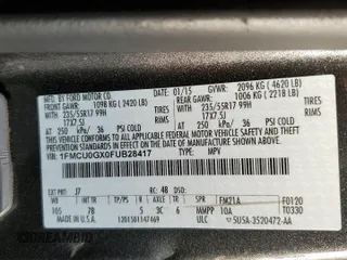 2015 Ford Escape SE with VIN 1FMCU0GX0FUB28417, listed as a Copart auction lot 72228044 with 115,722 mi miles and Clean Title. Bid and sale history available at carsss.com. Image 15.