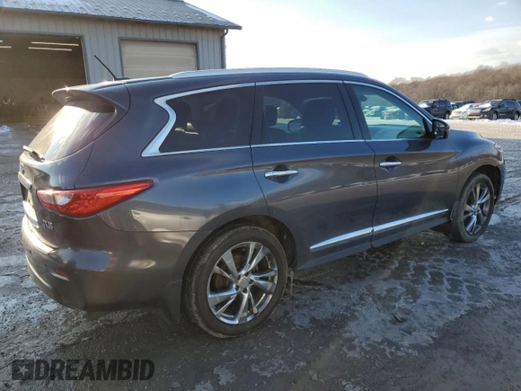 2013 Infiniti JX35 with VIN 5N1AL0MM1DC353646, listed as a Copart auction lot 42265835 with 153,412 mi miles and Clean Title. Bid and sale history available at carsss.com. Image 3.