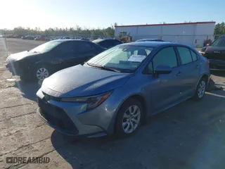 2021 Toyota Corolla LE with VIN JTDEPMAE7MJ156524, listed as a IAAI auction lot 41829933 with 44,406 mi miles. Bid and sale history available at carsss.com. Image 2.