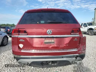 2018 Volkswagen Atlas SEL Premium with VIN 1V2NR2CA4JC575843, listed as a Copart auction lot 54007065 with 114,873 mi miles and Salvage title. Bid and sale history available at DreamBid. Image 6.