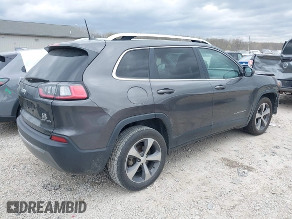 2019 Jeep Cherokee Limited with VIN 1C4PJLDB4KD479382, listed as a IAAI auction lot 42040293 with 104,533 mi miles and . Bid and sale history available at DreamBid. Image 4.