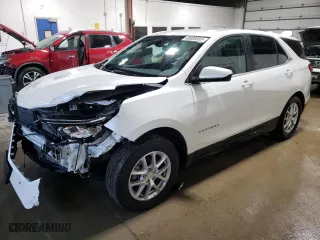 2023 Chevrolet Equinox LT with VIN 3GNAXUEG1PS133969, listed as a Copart auction lot 48800555 with 36,250 mi miles and Salvage Title. Bid and sale history available at carsss.com. Image 1.