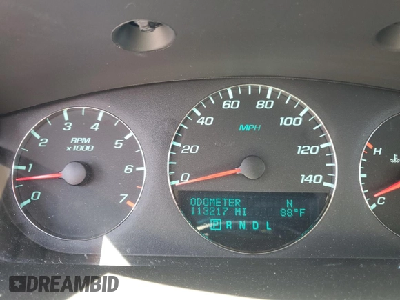 2012 Chevrolet Impala LT Retail with VIN 2G1WB5E38C1320432, listed as a Copart auction lot 54502495 with 113,217 mi miles and Salvage Title. Bid and sale history available at DreamBid. Image 9.