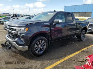 2023 Chevrolet Silverado 1500 LT with VIN 1GCRDDED8PZ307131, listed as a Copart auction lot 73734334 with 11,384 mi miles and Salvage Title. Bid and sale history available at carsss.com. Image 1.