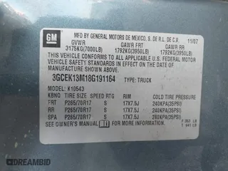 2008 Chevrolet Silverado 1500 LTZ with VIN 3GCEK13M18G191164, listed as a IAAI auction lot 40794522 with 180,509 mi miles. Bid and sale history available at carsss.com. Image 9.