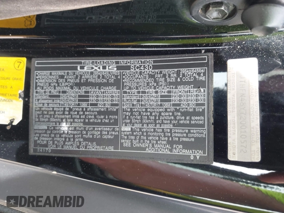 2002 Lexus SC 430 z VIN JTHFN48Y720010572, wystawiony jako IAAI lot #42284599 z przebiegiem 173 242 mil mil oraz . Historia ofert i sprzedaży dostępna na DreamBid. Obrazek 9.