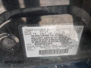 2014 Nissan Note S Plus with VIN 3N1CE2CP4EL378273, listed as a IAAI auction lot 42451012 with 104,839 mi miles and . Bid and sale history available at DreamBid. Image 9.