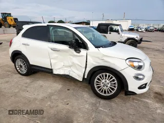 2018 FIAT 500X Lounge with VIN ZFBCFXDB9JP651302, listed as a Copart auction lot 59435875 with 63,186 mi miles and Salvage title. Bid and sale history available at DreamBid. Image 4.