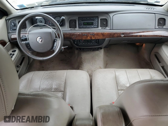 2007 Mercury Grand Marquis LS Premium with VIN 2MEFM75W77X600156, listed as a Copart auction lot 54351185 with 96,776 mi miles and Salvage Title. Bid and sale history available at DreamBid. Image 8.