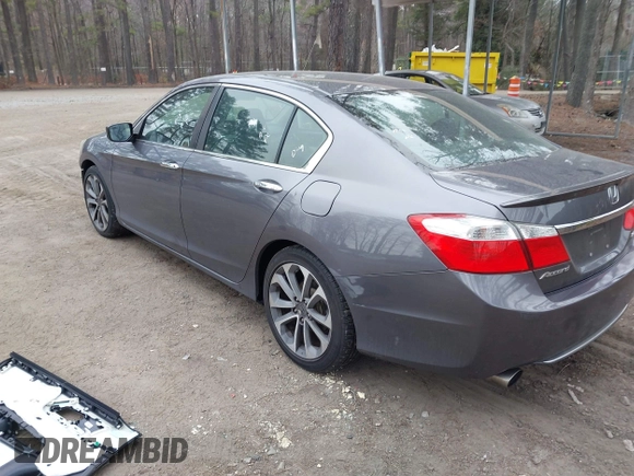 2014 Honda Accord Sport with VIN 1HGCR2F59EA162651, listed as a IAAI auction lot 41779670 with 107,668 mi miles and . Bid and sale history available at DreamBid. Image 3.