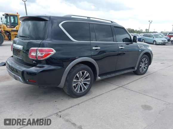 2020 Nissan Armada SL with VIN JN8AY2NC2LX519725, listed as a IAAI auction lot 41728867 with 98,877 mi miles. Bid and sale history available at carsss.com. Image 4.