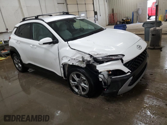 2023 Hyundai Kona SEL with VIN KM8K6CABXPU041341, listed as a Copart auction lot 50130115 with 32,024 mi miles and Salvage Title. Bid and sale history available at DreamBid. Image 4.