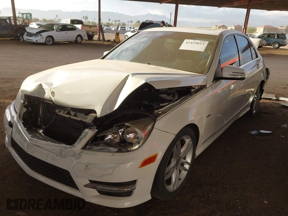 2012 Mercedes-Benz C-Class C 250 Sport with VIN WDDGF4HBXCA609157, listed as a IAAI auction lot 41419013 with 169,922 mi miles. Bid and sale history available at carsss.com. Image 17.
