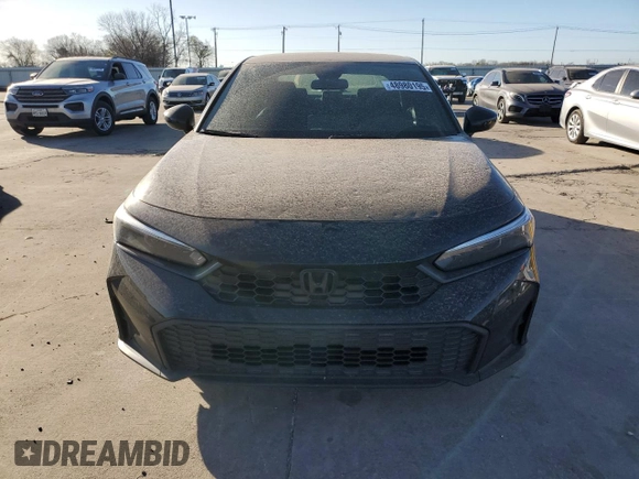 2025 Honda Civic Sport with VIN 2HGFE2F50SH537154, listed as a Copart auction lot 48980195 with 22,732 mi miles and Clean title. Bid and sale history available at DreamBid. Image 5.