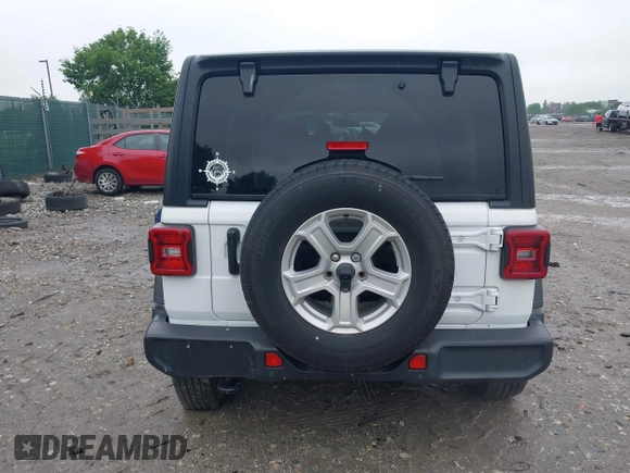 2021 Jeep Wrangler Unlimited Sport S with VIN 1C4HJXDG1MW850478, listed as a IAAI auction lot 42263715 with 31,284 mi miles and . Bid and sale history available at DreamBid. Image 16.