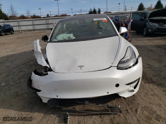 2020 Tesla Model 3 Long Range with VIN 5YJ3E1EBXLF667405, listed as a Copart auction lot 72566044 with 0 mi miles and Salvage Title. Bid and sale history available at carsss.com. Image 5.