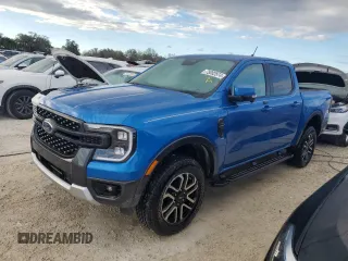 2024 Ford Ranger LARIAT with VIN 1FTER4KH8RLE14371, listed as a Copart auction lot 75082574 with 5,455 mi miles and Non Repairable. Bid and sale history available at carsss.com. Image 1.