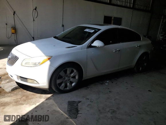 2012 Buick Regal Turbo Premium 1 with VIN 2G4GS5EV0C9212896, listed as a Copart auction lot 52195865 with 157,373 mi miles and Salvage title. Bid and sale history available at DreamBid. Image 1.
