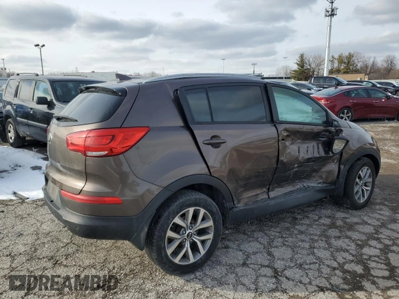 2014 Kia Sportage LX with VIN KNDPB3AC1E7623919, listed as a Copart auction lot 44997145 with 0 mi miles and Clean Title. Bid and sale history available at carsss.com. Image 3.