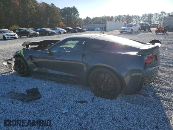 2019 Chevrolet Corvette Grand Sport 2LT with VIN 1G1YX2D79K5110951, listed as a Copart auction lot 82776964 with 0 mi miles and Salvage Title. Bid and sale history available at carsss.com. Image 2.